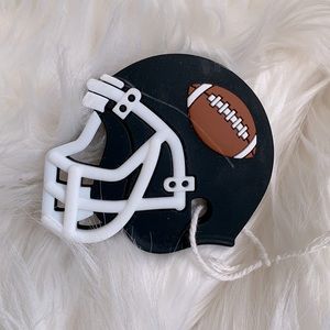 Adorable football helmet baby teether